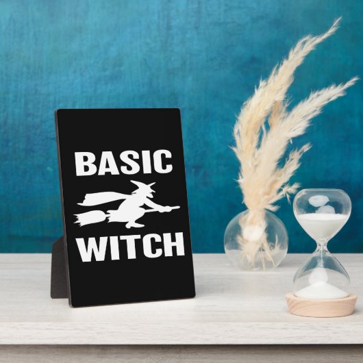 Basic Witch grappig Halloween gezegde vrouwen Fotoplaat (Zijkant)
