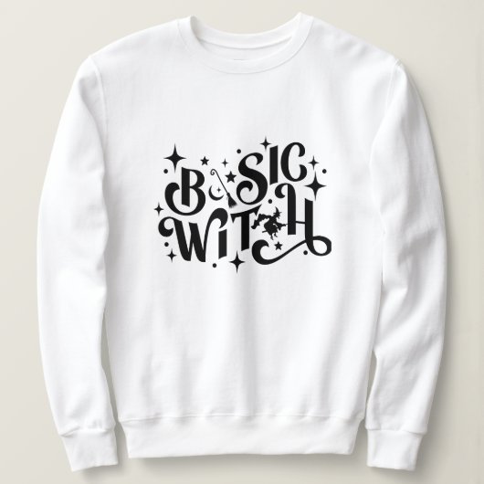 Basic Witch grappig Moderne Vrouwen Halloween Trui (Design voorkant)