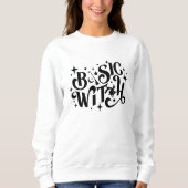 Basic Witch grappig Moderne Vrouwen Halloween Trui (Voorkant)