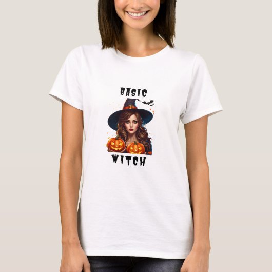 Basic Witch Halloween Spooky Grappig T-shirt (Voorkant)
