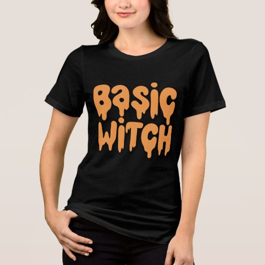 Basic Witch Halloween Tri-Blend Shirt (Voorkant)