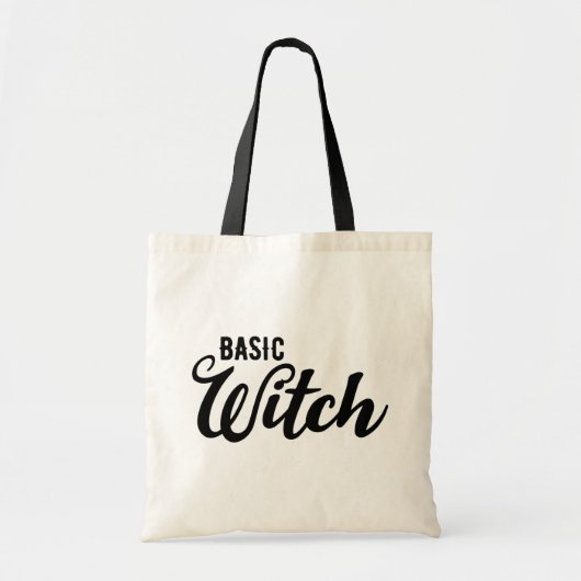 Basic Witch Halloween Typography Magic Wicca Tote Bag (Voorkant)