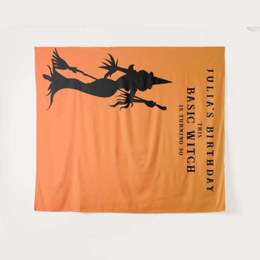 Basic Witch Halloween Verjaardagsfeestje Achtergro Wandkleed (Voorkant (horizontaal))