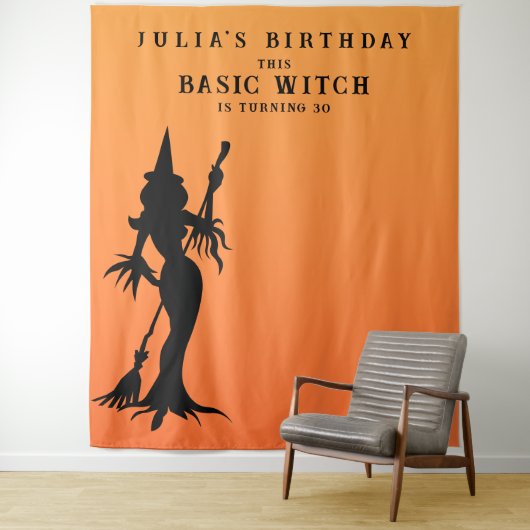 Basic Witch Halloween Verjaardagsfeestje Achtergro Wandkleed (In situ)