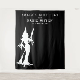 Basic Witch Halloween Verjaardagsfeestje Achtergro Wandkleed