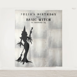 Basic Witch Halloween Verjaardagsfeestje Achtergro Wandkleed