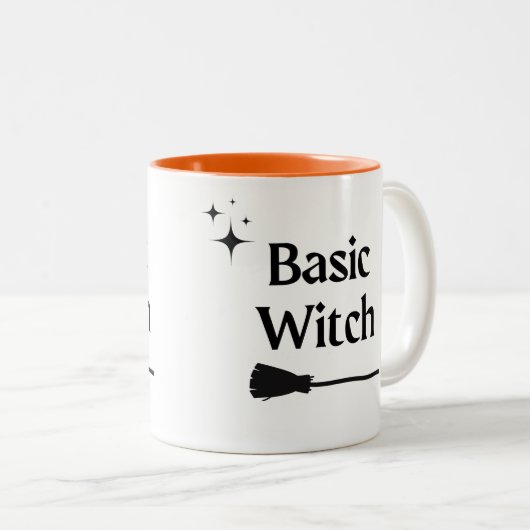Basic Witch Modern Halloween Two-Tone Coffee Mok (Voorkant rechts)