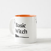 Basic Witch Modern Halloween Two-Tone Coffee Mok (Voorkant links)