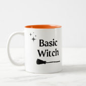 Basic Witch Modern Halloween Two-Tone Coffee Mok (Links)