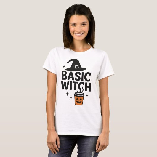 Basic Witch | Moderne minimalistische vrouwen Hall T-shirt (Voorkant volledig)