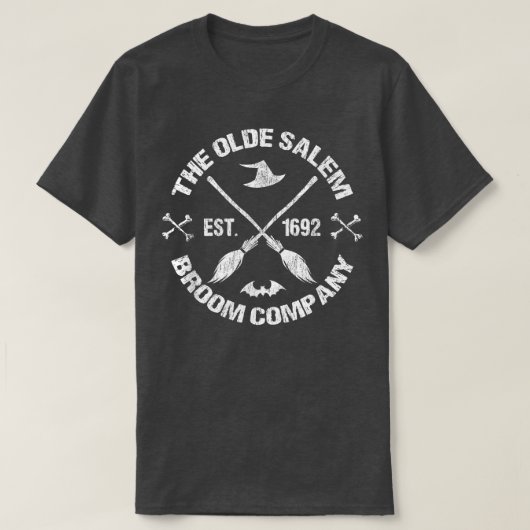Basic Witch Olde Salem Broom Company Spell Hwe T-shirt (Design voorkant)