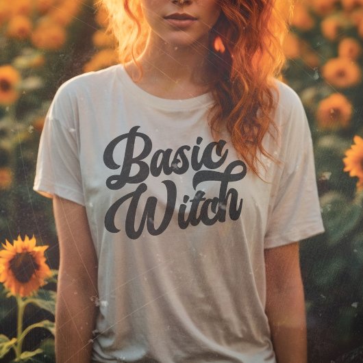 Basic Witch Retro Style Aangepaste Halloween Herfs T-shirt