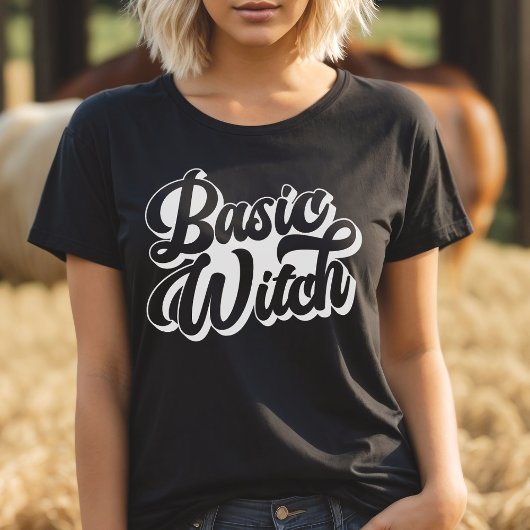 Basic Witch Retro Style Custom Herfst Halloween T-shirt