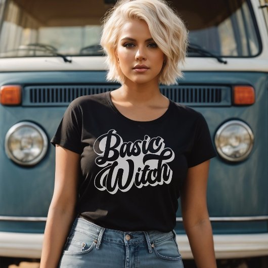 Basic Witch Retro Style  T-shirt