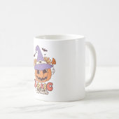 Basic Witch Spooky Seizoen Halloween Groovy Retro Koffiemok (Voorkant rechts)