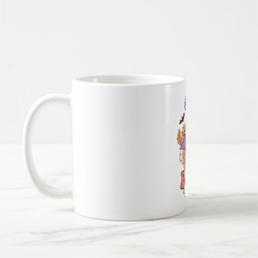 Basic Witch Spooky Seizoen Halloween Groovy Retro Koffiemok (Links)
