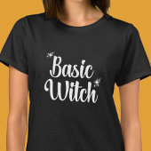 Basic Witch, zwart-witte sterren T-shirt