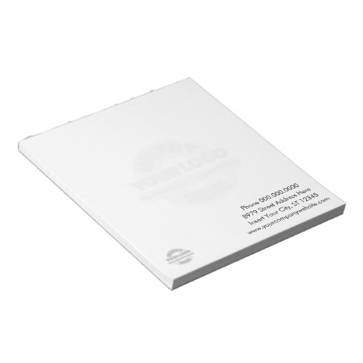 Basic with Business Logo in Background Notepad Notitieblok (Schuin)