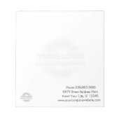 Basic with Business Logo in Background Notepad Notitieblok (Voorkant)