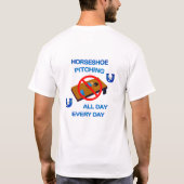 Basic Witte All Day HorseShoes T-shirt (Achterkant)