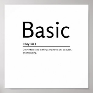 Basic Woordenboek Definitie Grappig citaat Art Pri Poster
