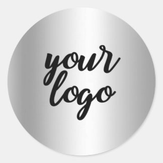 Basic zilver Metallic glans zilver Ronde Sticker