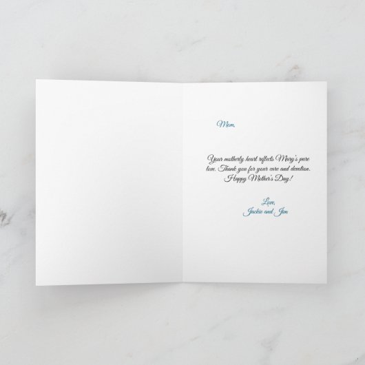 Basic Zwarte Maagd Maria Moederdag Kaart (Binnen)