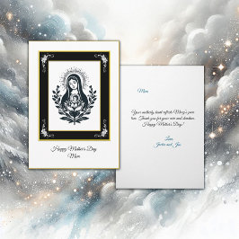 Basic Zwarte Maagd Maria Moederdag Kaart