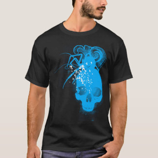 BasicBlk SpiderSkull(SkyBlue) T-shirt