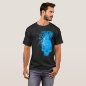 BasicBlk SpiderSkull(SkyBlue) T-shirt (Voorkant volledig)