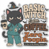 Basiese Heks Extra Koffie Nul Mensen Auto Sticker (Voorkant)