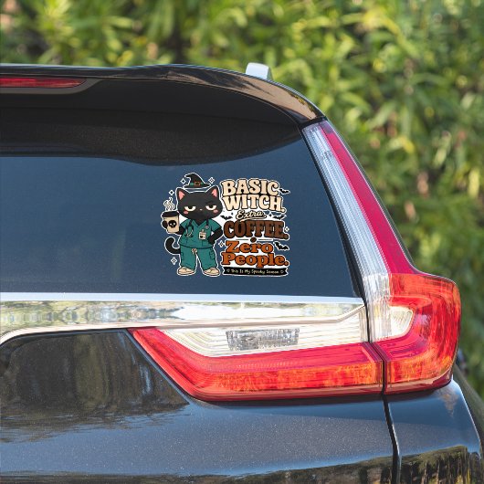 Basiese Heks Extra Koffie Nul Mensen Auto Sticker (Auto Zijkant)