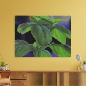 Basil Closeup, vers Canvas Afdruk (Insitu (Woonkamer))