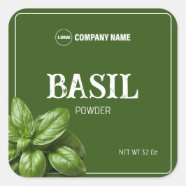 Basil Custom Spice Label Sticker
