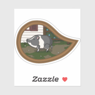 Basil de Sticker van de Omtrek van de Varken