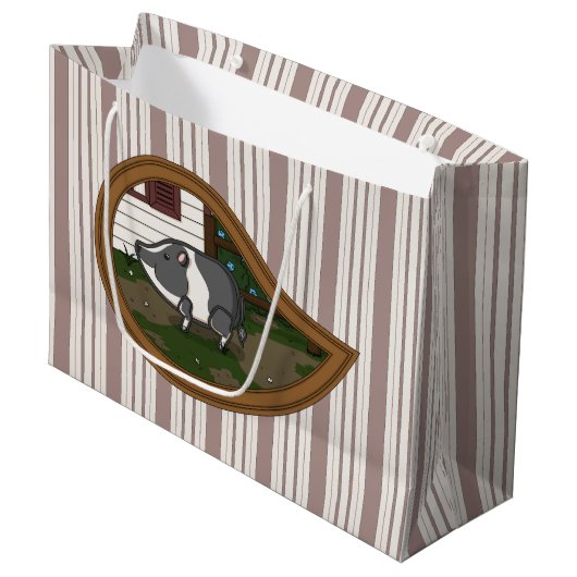 Basil de Varken Gift Bag Groot Cadeauzakje (Voorkant Gekanteld)
