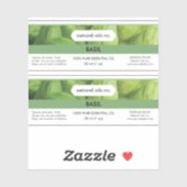 Basil Etherische oliën Geurstof Flesetiket Sticker (Vel)