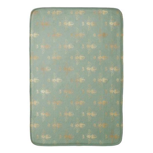 Basil Green en Gold Queen Bee Badmat (Voorkant Verticaal)