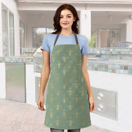 Basil Green en Gold Queen Bee Schort
