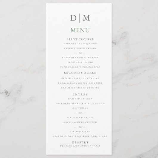 Basil Green-menu Menu (Voorkant)