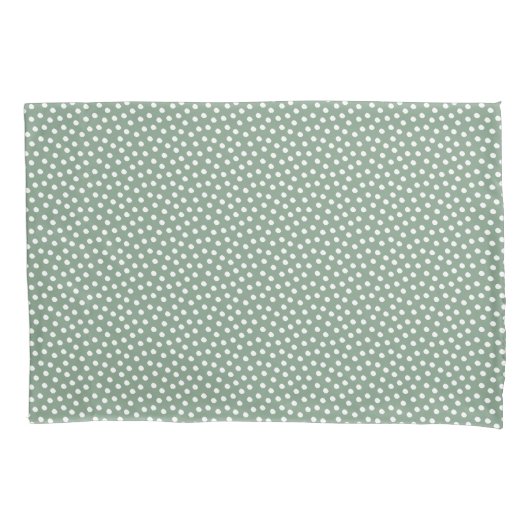 Basil Green Waterverf Stippen Pillow Hoesje Kussensloop (Voorkant)