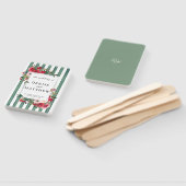 Basil Green Wedding Invitation Handwaaier (Niet-gemonteerd)