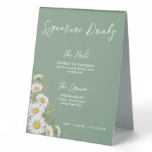 Basil Green & White Daisies Signature Drinken
