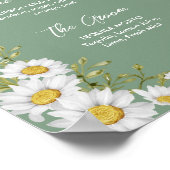 Basil Green & White Daisies Signature Drinken Poster (Hoek)