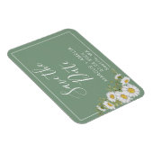 Basil Green & White Daisies sparen de Datum Magneet (Rechterzijde)