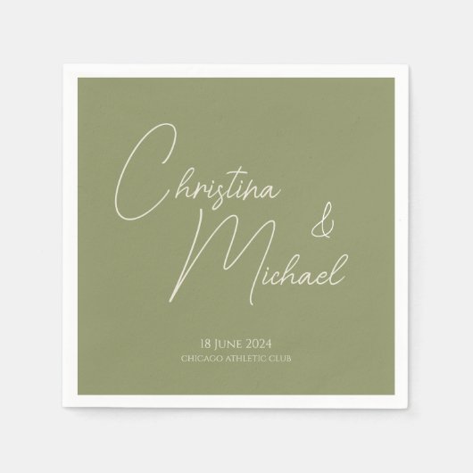 Basil · Handgeschreven script Servet (Voorkant)