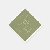 Basil · Handgeschreven script Servet (Hoek)