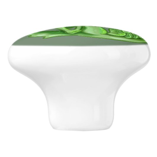 Basil Herb Dragon Keramische Knop (Zijkant)