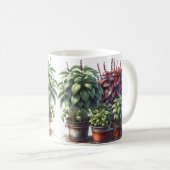 Basil Herb Garden Culinaire Kruiden Koffie Mok (Voorkant rechts)