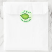 Basil Herb - gepersonaliseerde tuin voor vers gebr Ronde Sticker (Tas)